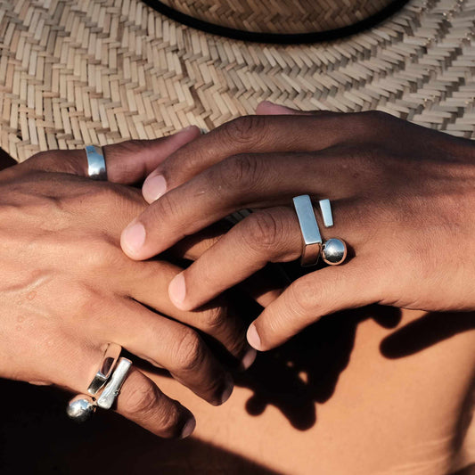 Square and Sphere Ring